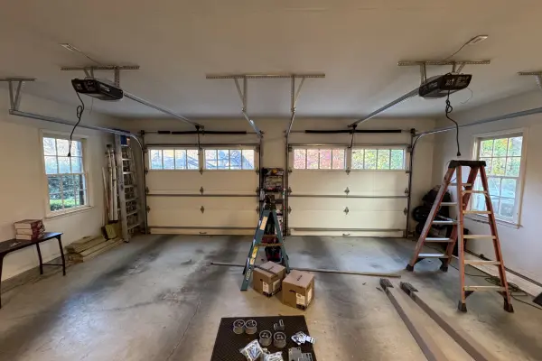 Garage door track repair